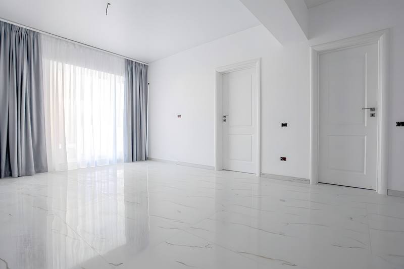 Living luminos într-un apartament finalizat din XENERO Residence, Mamaia Nord